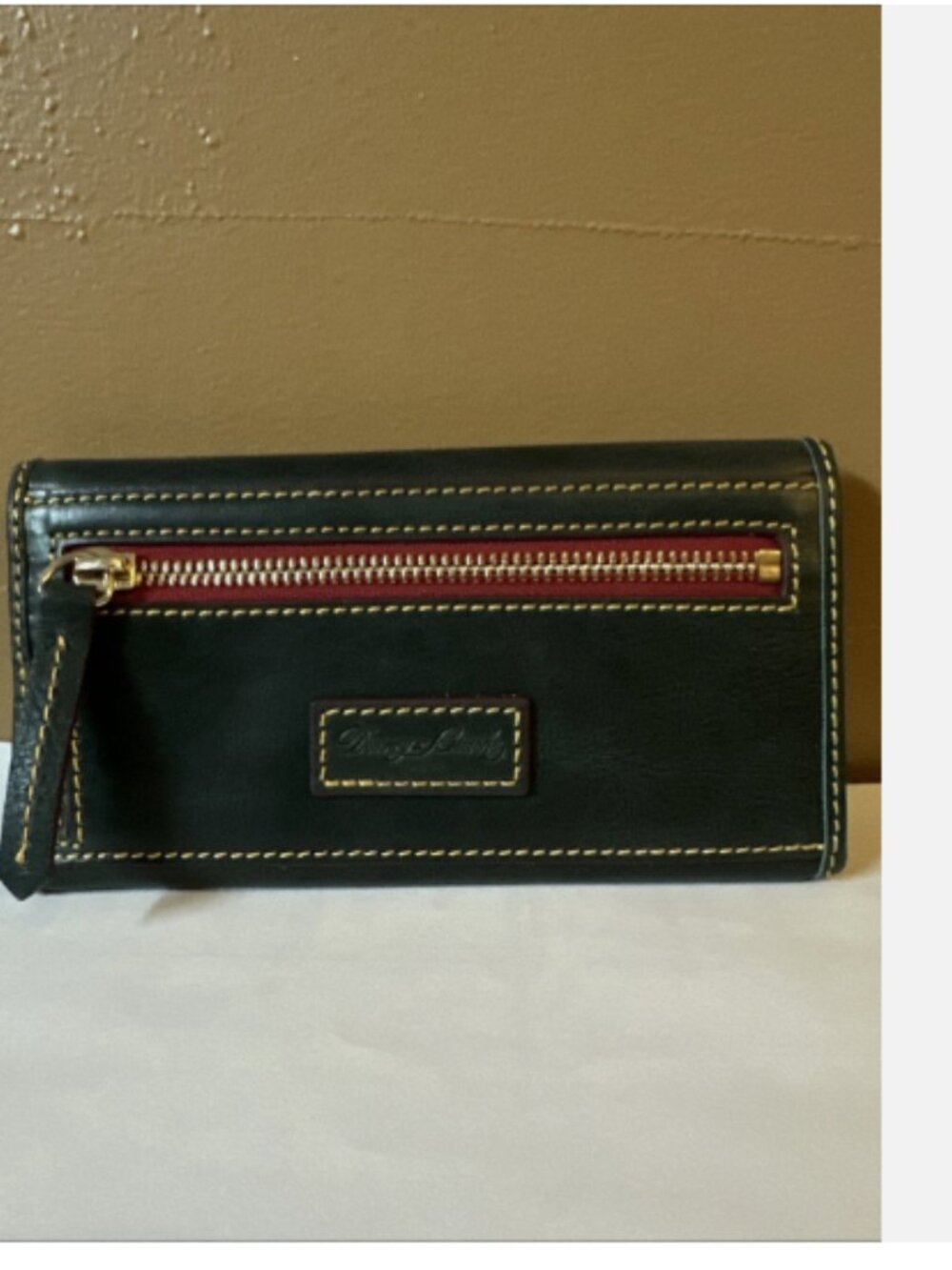 Dooney & Bourke Florentine Leather Continental Turnlock Wallet-Teal-NEW-A675092 - Picture 2 of 3